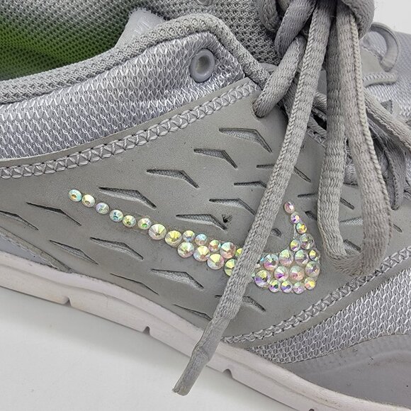 Nike Orive NM Sneakers Women’s Sz 9 Gray Silver Running 677136-007 Bling Swoosh - Picture 3 of 11